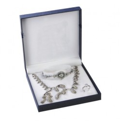 Σετ Ρολόι Χειρός-Μπιζού με Κρύσταλλο Swarovski.